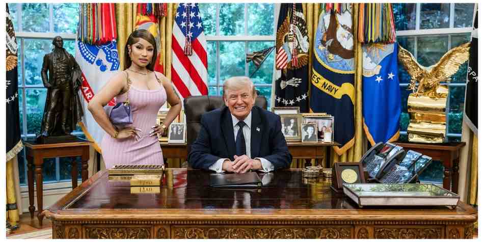 Donald Trump Calls Nicki Minaj ‘So Hot’ During White House Appearance